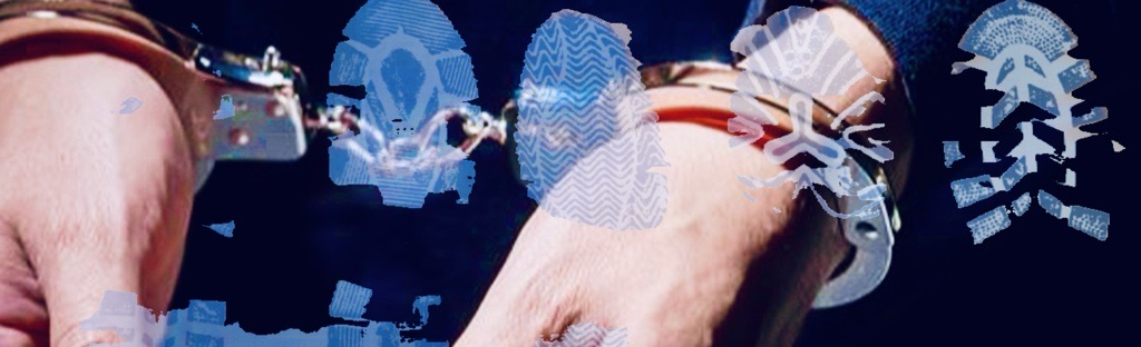 Footwear impressions and a detainee in handcuffs
